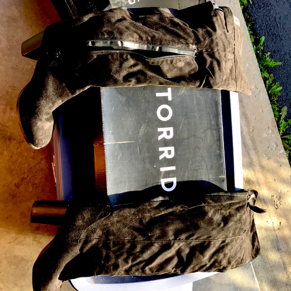 Over the knee: top thigh -Torrid suede boots